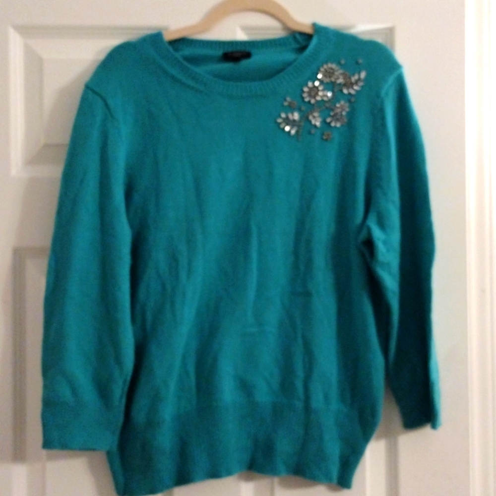 Talbots Petite Sweater with Floral Detail
